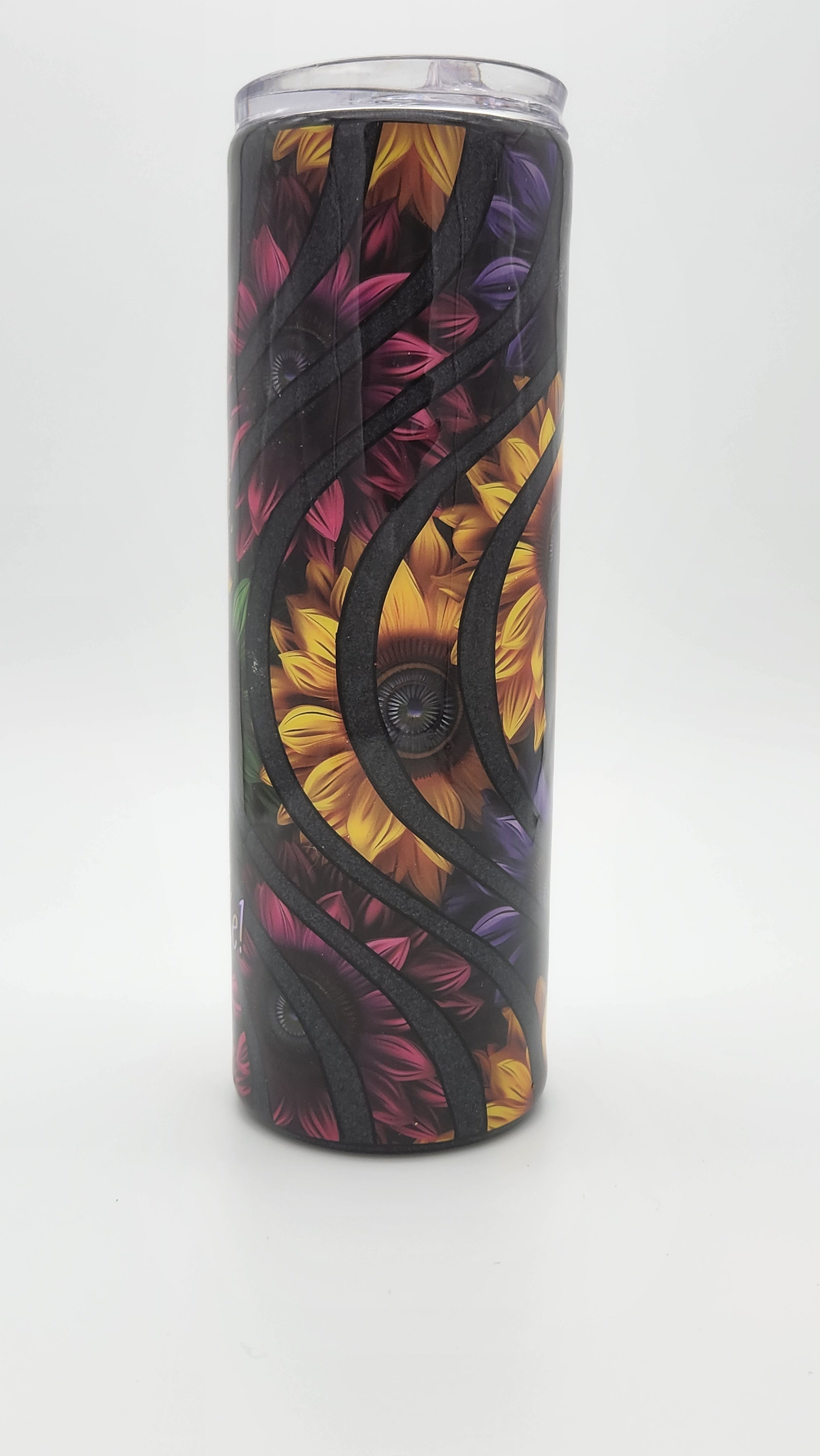 She Is Me Tumbler – 30 oz Inspirational Sunflower & Floral Cup | Empowering Gift for Women