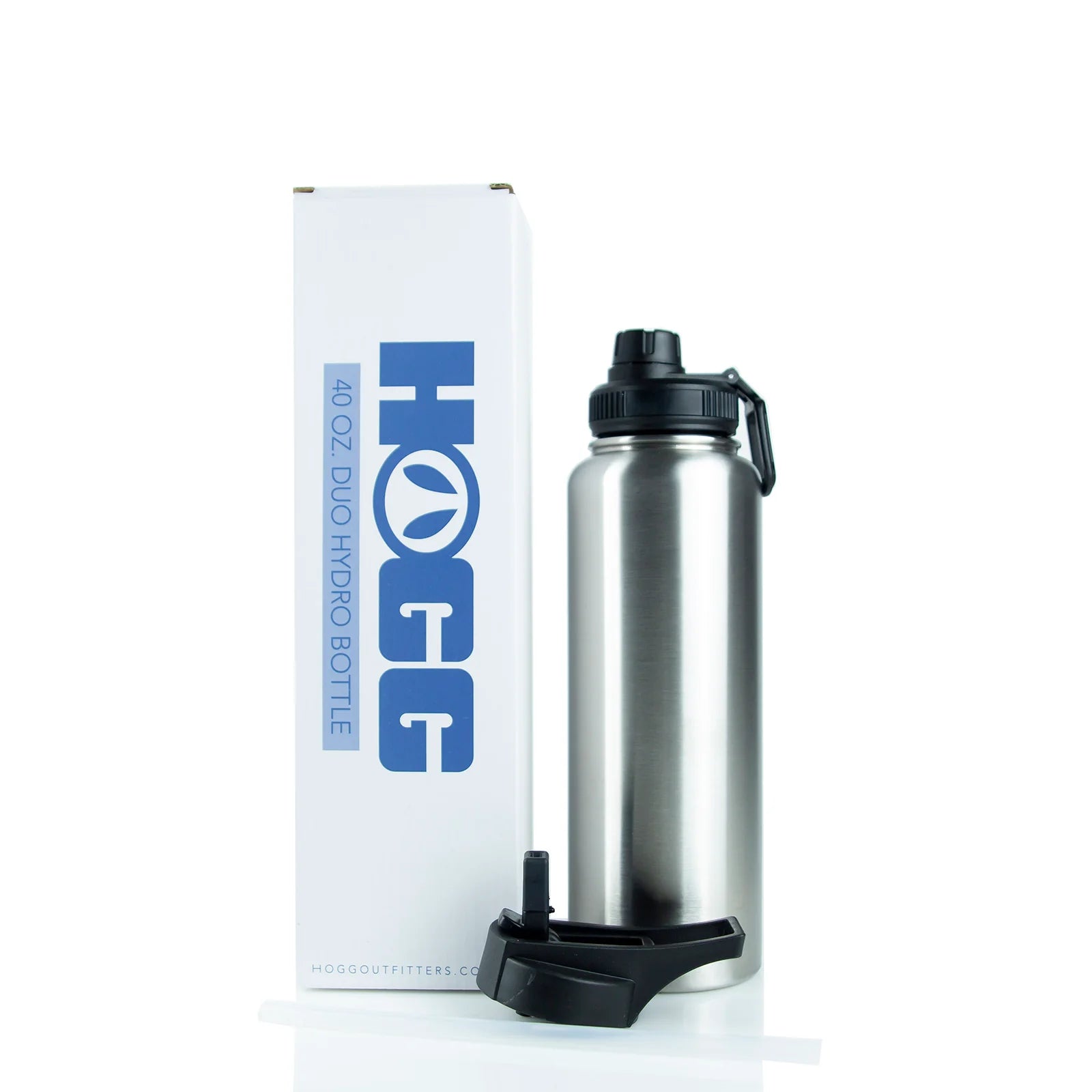 40 oz Duo Hydro Bottle | Stainless Steel Insulated Water Bottle | Two Lids Included
