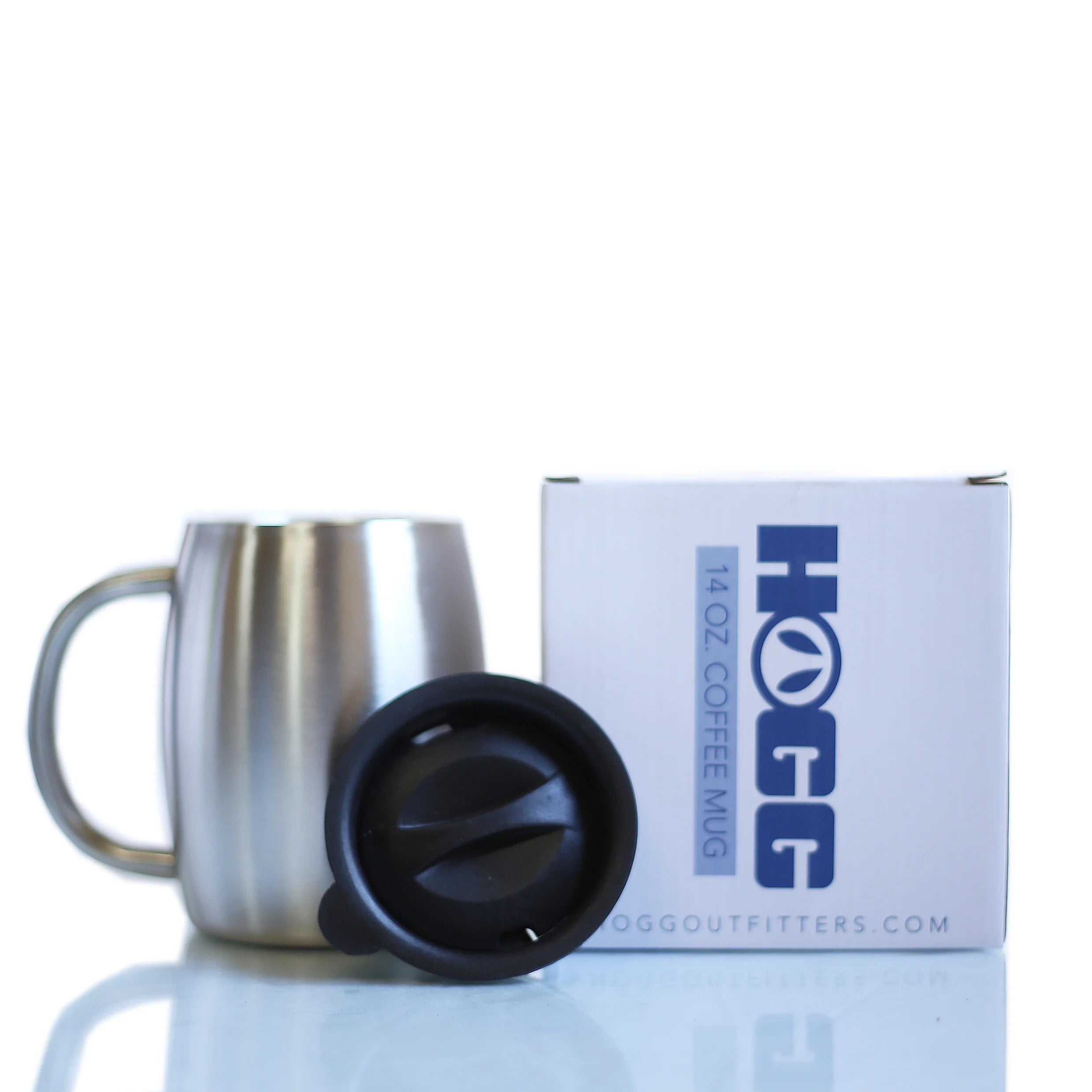 14 oz Hogg Stainless Steel Coffee Mug with Lid – Double Wall Insulated Travel Mug